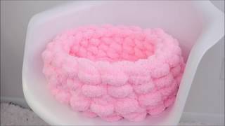 HOW TO HAND CROCHET A CAT BED W/BECOZI JUMBO CHENILLE YARN