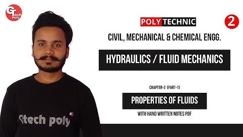 Hydraulics / Fluid mechanics | Lecture-2 | Chapter-2 Properties of fluids (part-1) | Polytechnic