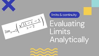 Finding Limits Analytically