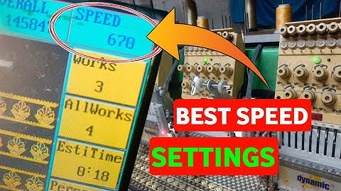 Speed Setting  kaise Kare Embroidery Machine Me | Full Details Video!