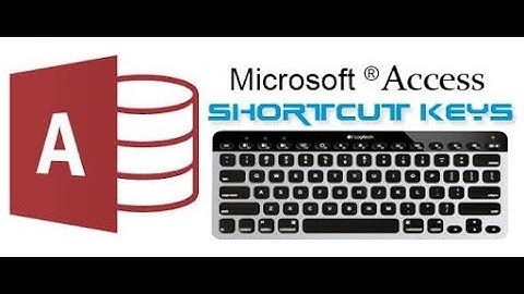 How to use keyboard shortcuts in Microsoft Access | Keyboard shortcuts for Access