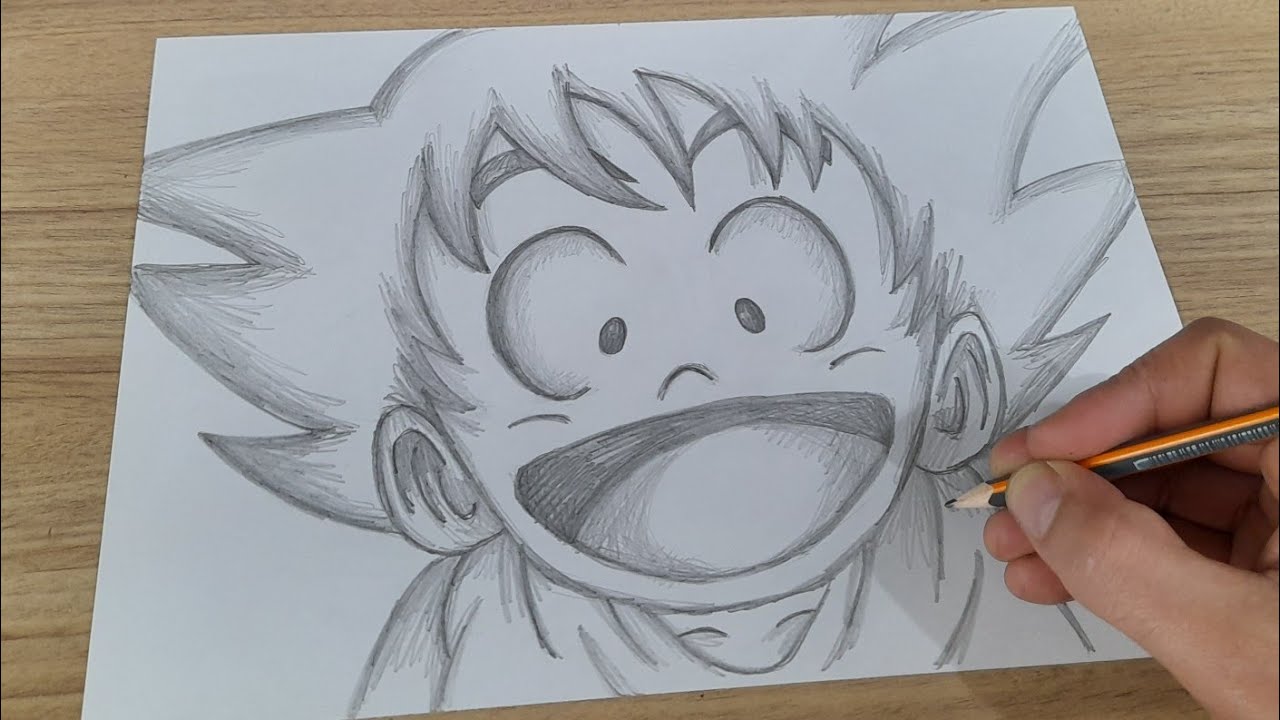 Como desenhar o Son Goku pequeno 