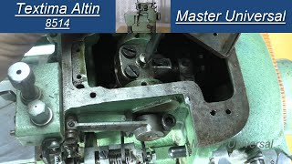 Как поставить левый петлитель и опустить игловодитель на оверлоке Textima Altin 8514. Ч.3 Видео №800