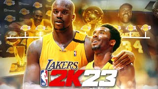 Desafio 7 Títulos Em 10 Anos Com o Lakers do Kobe e Shaq I NBA 2K23 MyNBA Eras