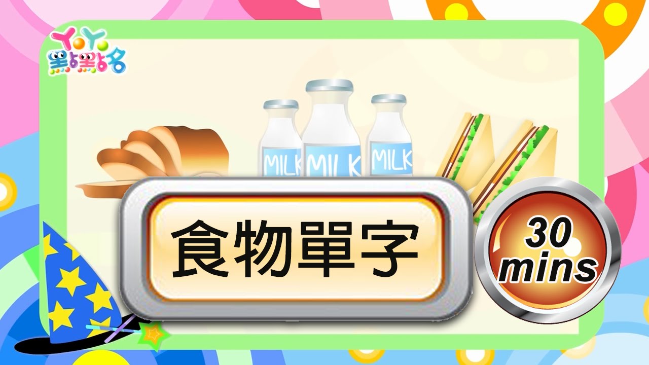 食物單字30分鐘版｜YOYOMAN｜魔法ABC ｜學英文