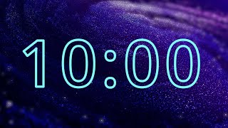 Futuristic Countdown Timer with Relaxing Space Music - 10 minutes Counter