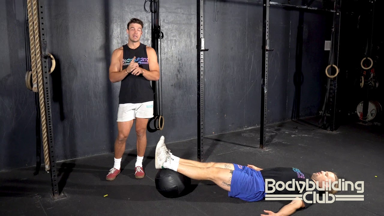 Med Ball Leg Curl YouTube