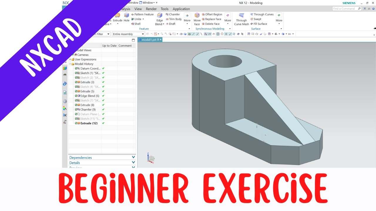 #siemens #nx #cad #tutorial for #beginners - YouTube