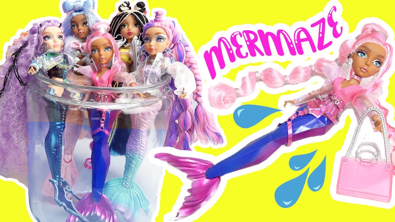 Mermaze Mermaid Dolls Find Treasure Surprises + DIY Mermaid Garden Craft 