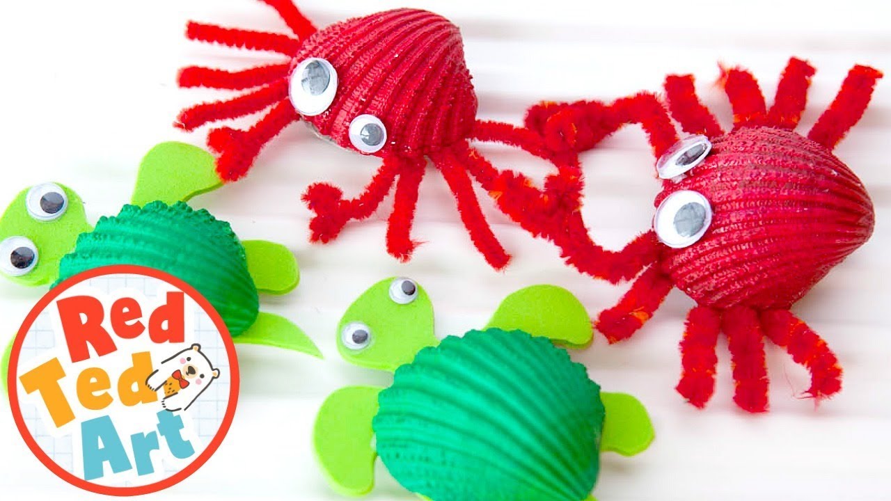 What to make with seashells part 2 - Easy Seashell Fridge Magnets - YouTube