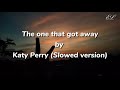 The one that got away(lyrics)- Katy Perry (Slowed version)