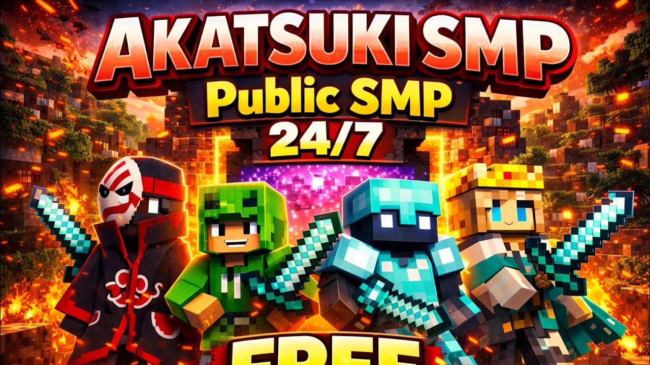 🔥 PUBLIC MINECRAFT SMP LIVE | 24/7 Survival | Java + Bedrock | JOIN NOW ...