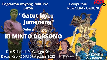 Wayang kulit lakon GATUTKOCO JUMENENG dalang KI MINTO DARSONO.