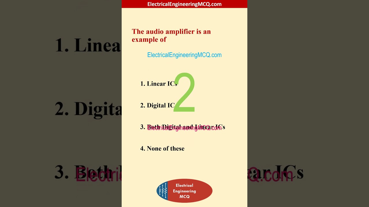 The audio amplifier is an example of - Electrical Engineering MCQ