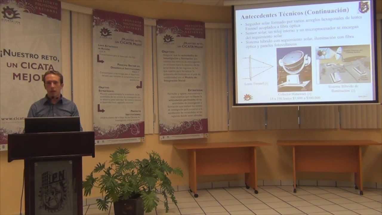 Seminario Departamental CICATA. Walther Diener Becker Concentrador solar.