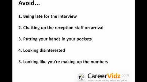 Common Interview Mistakes