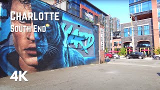 Charlotte (North Carolina), South End; Walking tour | 4K