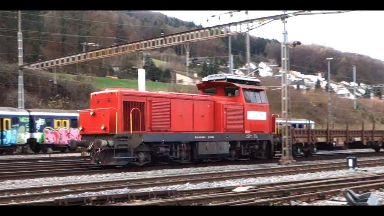 ► Bahnverkehr in Stein-Säckingen [19.12.14] Bm 4/4 mit Güterzug