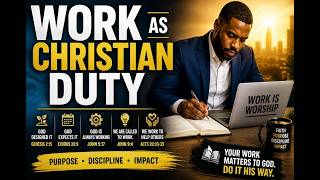 Work as Christian Duty - Genesis 2:15; Exodus 20:9; John 5:17, 9:4, Acts 20:33-35; 2 Thessa 3:6-12