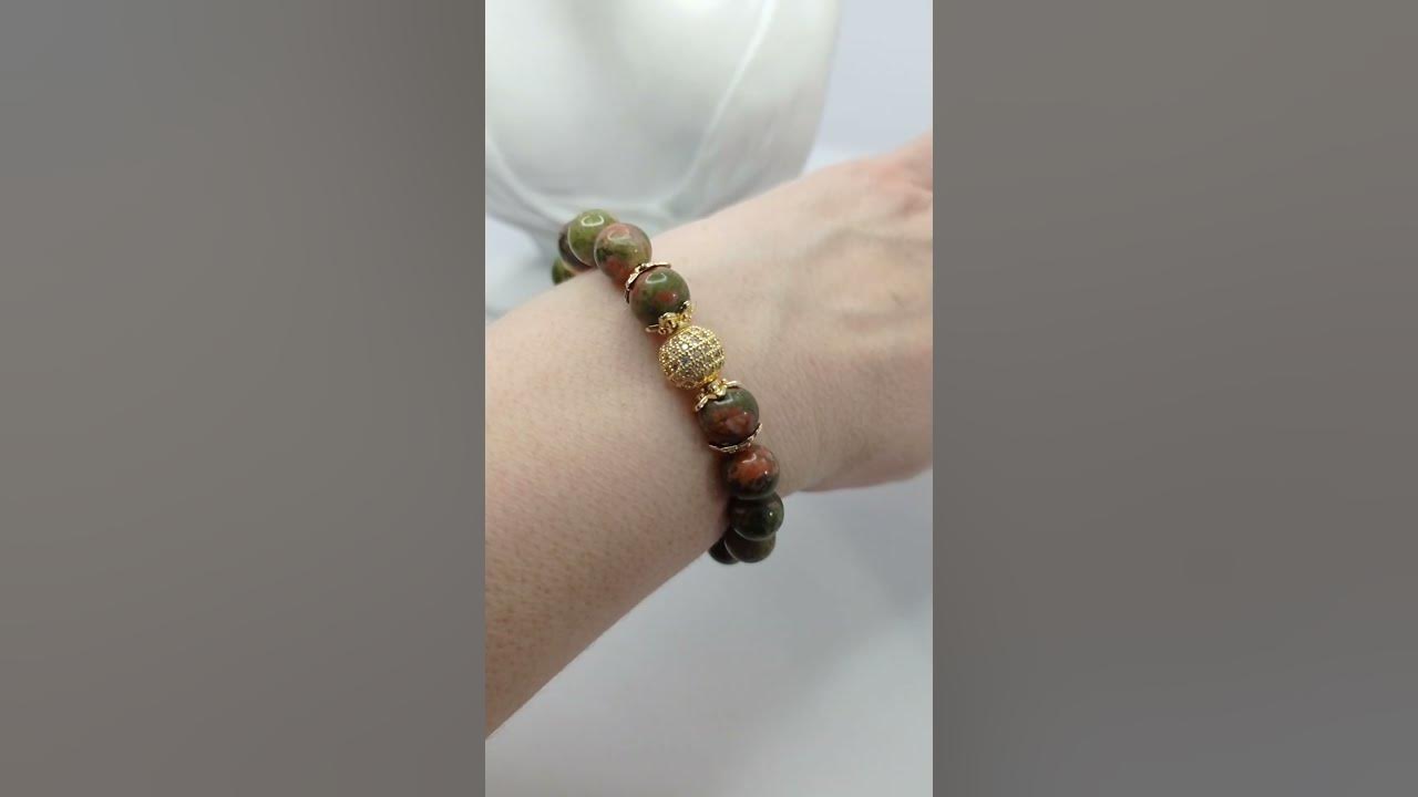 Браслет из унакита - YouTube