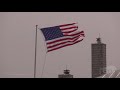 08-22-2021 Green Hill, RI - Henri Landfall - Tattered Flags - Large Breaker Waves