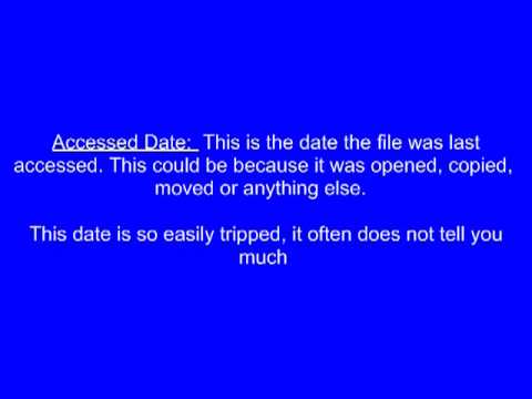 Computer Forensics: Date for a File (in the MFT)