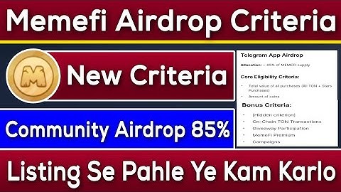 Memefi Final Airdrop Criteria Criteria | Community 85% Airdrop | Rizwan Blouch