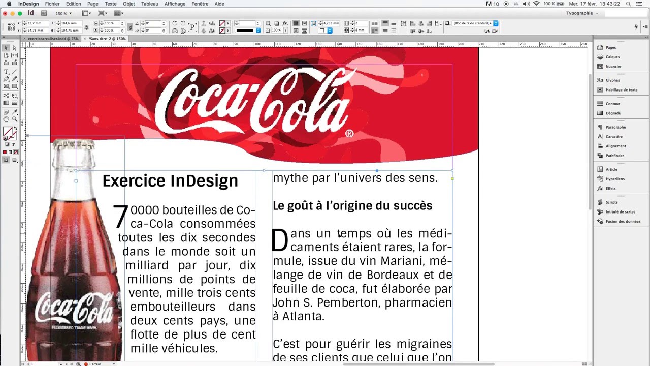 Exercice Adobe InDesign CS6 Coca-Cola 1080p - YouTube
