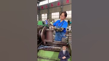 girl is doing the drilling operation on lathe machine  #mechanical #shorts