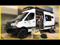 IMPRESSIVE DUAL SLIDING DOORS TouRig Sprinter Camper Van Build & Dometic Outdoors Walk Through SEMA