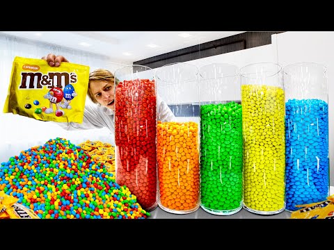 M&M's КАКОГО ЦВЕТА БОЛЬШЕ В 100 ПАЧКАХ?