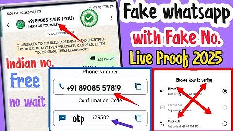 Fake whatsapp kaise banaye/How to create fake whatsapp account 2025-virtual number