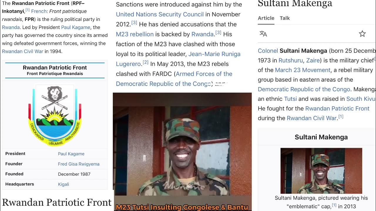 Rwandan Tutsi fighter rebel M23 mocking Congolese and Bantu people