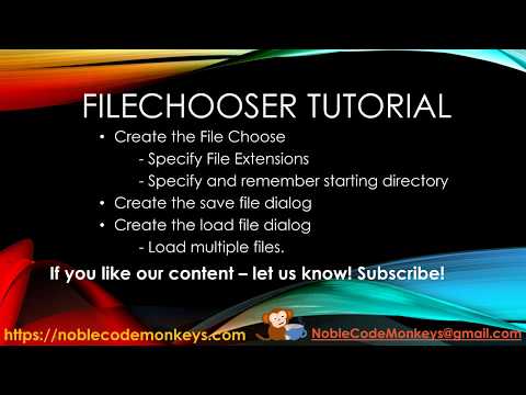 JavaFX Tutorial - FileChooser, Save/Load Dialogs