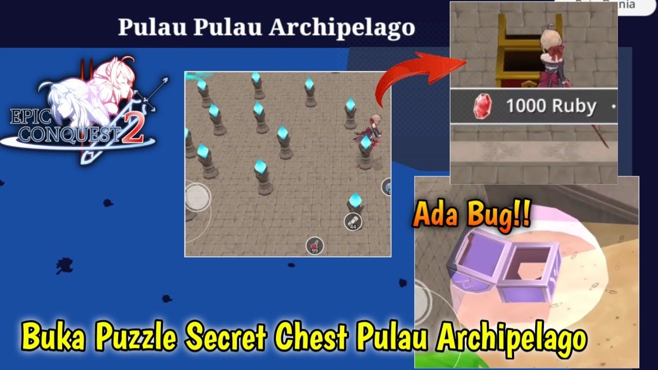 All Puzzle Secret Chest Pulau Archipelago | 1000 Ruby Gratiss - Epic Conquest 2 Gameplay