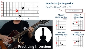 Minor 7 Shell Voicing Inversions for Guitar