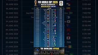 FIFA World Cup 2026 Match Schedule is HERE! 🏆 World Cup Chart & Fixtures ⚽ #shorts