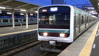 【562M】E501系K704編成の普通列車水戸行が勝田駅2番線を発車