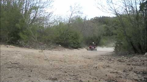 Polaris Predator 500 skiding on soil