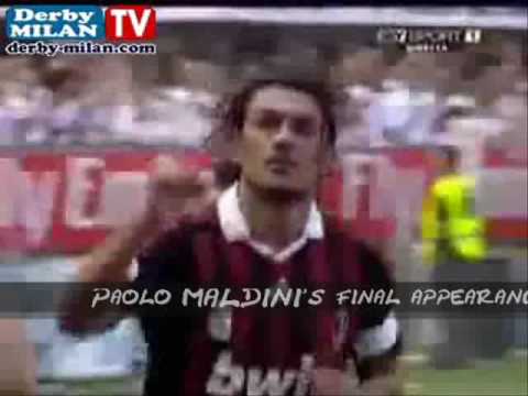 Paolo Maldini being insulted by Milan ultras in his retirement day