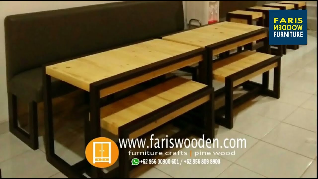  Meja  Bar  Meja  Cafe Jati Belanda Coffee Table Kursi Bar  