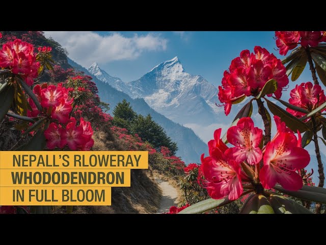 Rhododendron in Nepal  National Flower Bloom During Spring Trekking  Season - YouTube