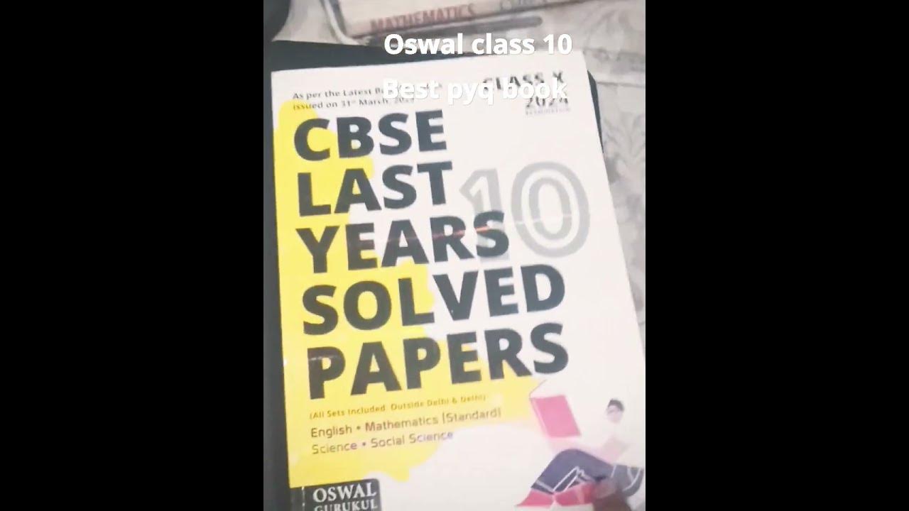 Class 10 best pyq book youtube