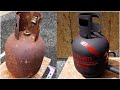 ボンベの廃材で加熱炉を作るMake a heating furnace from the waste of the Gas cylinder　BBQコンロ　アルミ鋳造炉