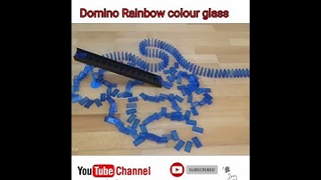 Domino Rainbow colour glass #shorts #shortvideo #domino rainbow colours glass #shorts
