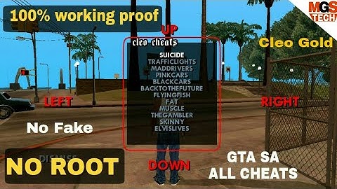 Cheats for GTA san andreas no root 100% Cleo gold