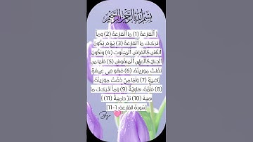 سورة القارعة🌸 #egzonibrahimi #quran #اكسبلور #دعاء #تيك_تو #shortvideo #ترند #حالات_واتس #قران_كريم