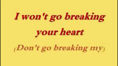Chicken Little- Don't Go Breaking My Heart Lyrics