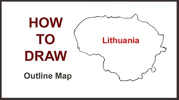 How to draw Lithuania map || Map of Lithuania || Outline map