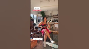 Thumbnail of Anyone sing along?👀#luther #kendricklamar #sza #singalong #girlguitarist #acoustasonic #covers